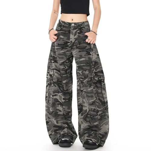 Load image into Gallery viewer, Men's Cargo Pants New American Straight Wide Leg Chic Curved Knife Stylish High Street Male Casual Summer Bottoms 9W1923
