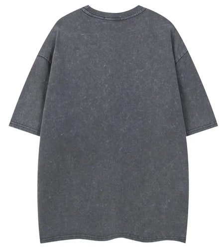 Vintage Oversized T-Shirts Y2K Embroidered Butterfly Patch Washed Tshirt Streetwear Hip Hop Harajuku Baggy Short Sleeve Tops Tee