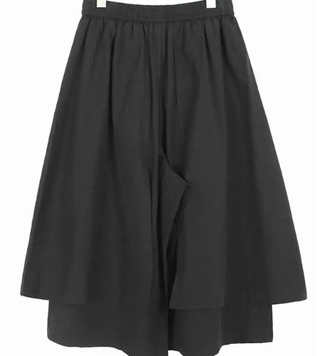 High Elastic Waist Khaki Spliced False Two Long Wide Leg Pants New Trousers Women Fashion Tide Spring Autumn 2025 1DJ0134