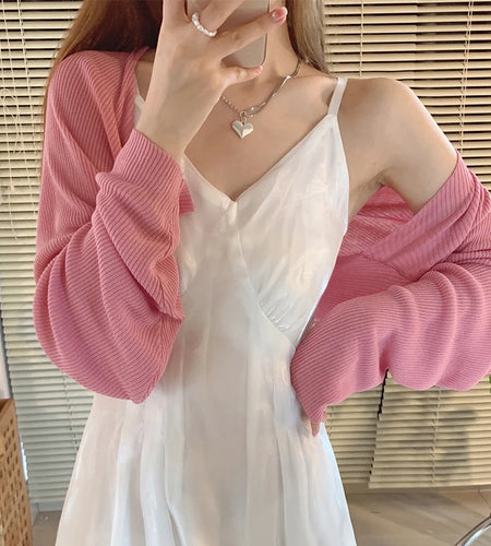 Beach Sun Protection Clothing Outside Shawl Sun Protection Cardigan Cover Knit Jacket Sunscreen Clothes Women Summer Coat Shirt