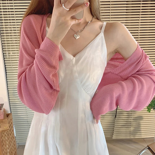 Load image into Gallery viewer, Beach Sun Protection Clothing Outside Shawl Sun Protection Cardigan Cover Knit Jacket Sunscreen Clothes Women Summer Coat Shirt

