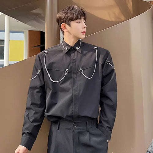 Load image into Gallery viewer, Men&#39;s Shirts Summer New Fashionable Multi Metal Zipper Design Casual Single Breatesd Trendy Korean Male Shirt 9A7678
