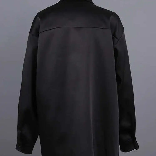 Load image into Gallery viewer, Women Black Pearl Nailed Big Size Elegant Blouse New Lapel Long Sleeve Shirt Fashion Tide Spring Autumn 2025 CPG2792
