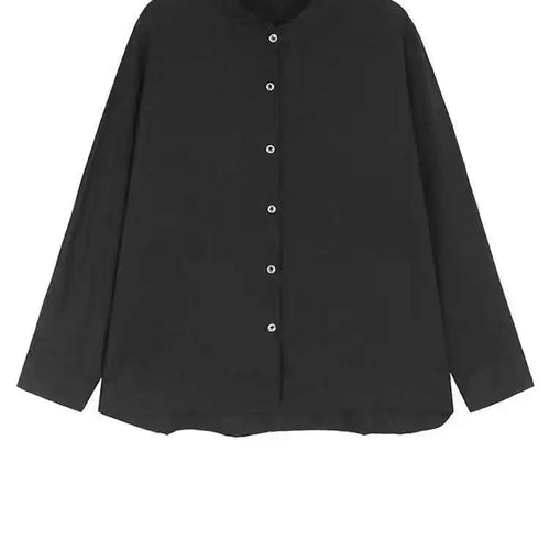 Load image into Gallery viewer, Women Apricot Big Size Elegant PlainBlouse New Stand Collar Long Sleeve Shirt Fashion Tide Spring Autumn 2025 1DH7173
