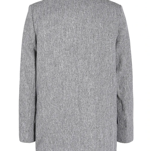 Load image into Gallery viewer, Women Gray Brief Double Breasted Elegant Blazer New Lapel Long Sleeve Jacket Fashion Tide Spring Autumn 2025 CPG1170
