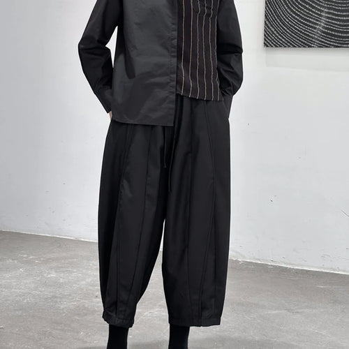 Load image into Gallery viewer, Women Striped Irregular Big Size Blouse New Lapel Long Sleeve Loose Fit Shirt Fashion Tide Spring Autumn 2025 1DF7105
