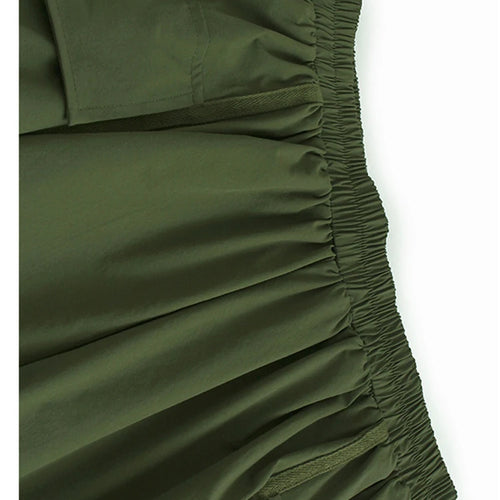 Load image into Gallery viewer, High Elastic Waist Green Pockets Spliced Long Wide Leg Pants New Trousers Women Fashion Tide Spring Autumn 2025 1DJ1321
