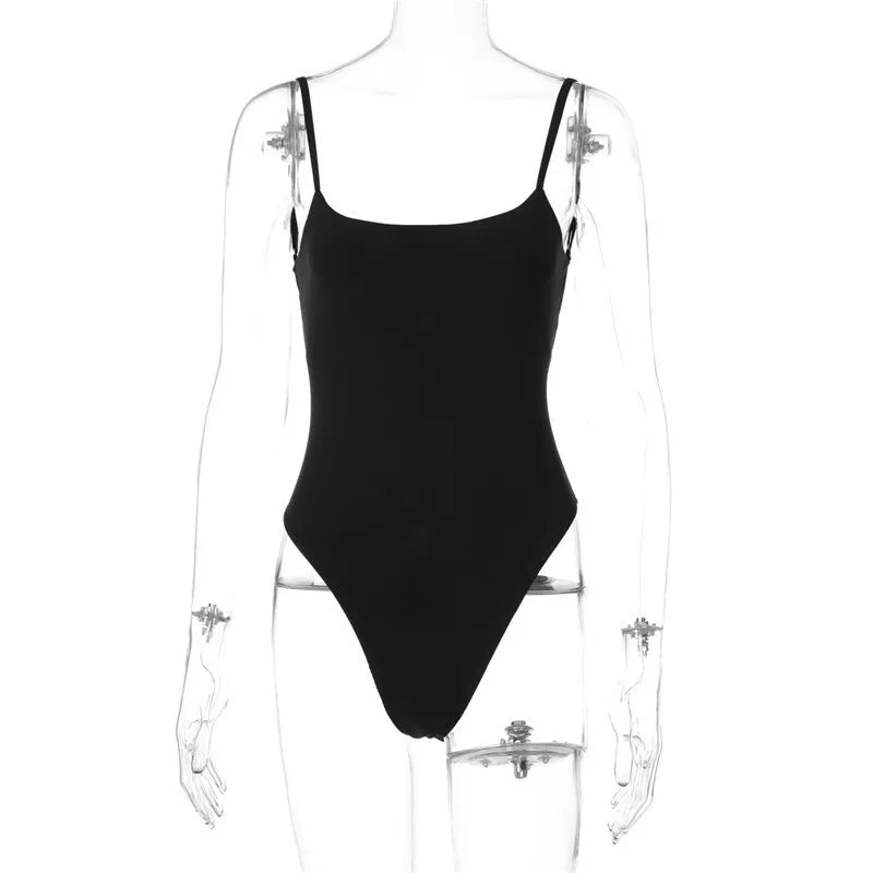 Black Sexy Dress Sets Women Spaghetti Strap Bodysuit And Maxi Skirt Matching Sets Backless Slim Fit Long Skirt Set