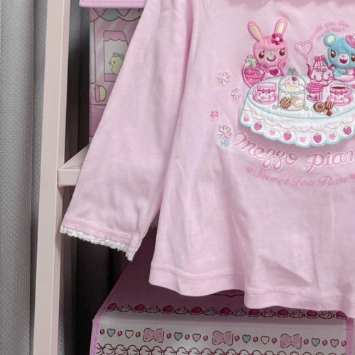 Load image into Gallery viewer, Japanese Cartoon Embroidery T-shirt Women Sweet Y2k Aesthetic Lace Patchwork Tops Girls Harajuku Grunge Kawaii Cute Bow Tees
