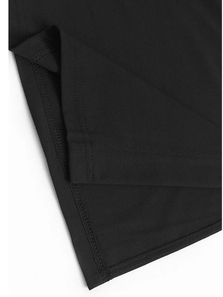 Women Black Three-dimensional Flower Big Size Midi Dress New Round Neck Short Sleeve Fashion Spring Summer 2025 1DJ1191