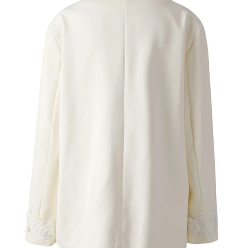 Load image into Gallery viewer, Women Apricot Lace Big Size Vintage Elegant Blazer New V-neck Long Sleeve Jacket Fashion Tide Spring Autumn 2025 CPG3179
