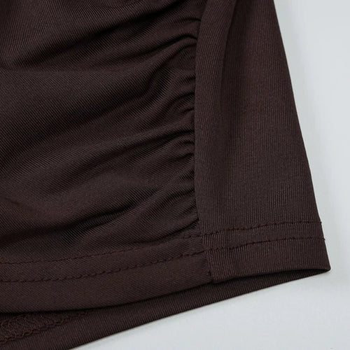 Load image into Gallery viewer, Sexy Skirt Two Pieces Sets For Women Long Sleeve Lace-up Crop Top And Long Skirt Elegant Bodycon Sexy Two Pieces Sets
