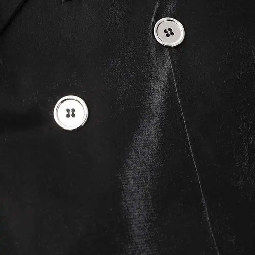 Load image into Gallery viewer, Women Black Leather Buckle Big Size Casual Blazer New Lapel Long Sleeve Jacket Fashion Tide Spring Autumn 2025  CPG1272
