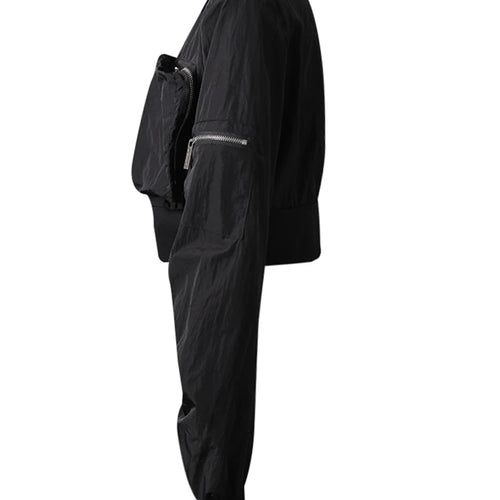 Load image into Gallery viewer, White Pocket Pocket Zipper Short Jacket New Stand Collar Long Sleeve Women Coat Fashion Tide Spring Autumn 2025 CPG3011
