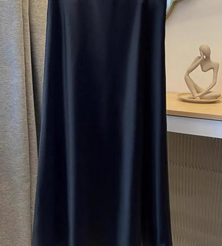 Spring Summer New Solid Elegant Vacation Pleated Skirts Women's French Fashion High Waist Slim A-line Fishtail Long Skirt Ladies