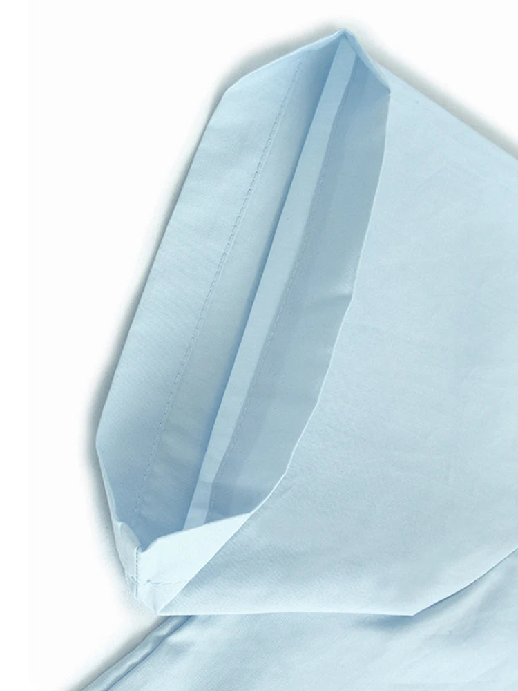 Women Blue Circle Printed Spliced Big Size Midi Shirt Dress New Lapel Short Sleeve Fashion Tide Spring Summer 2025 1DJ1356