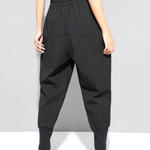 Load image into Gallery viewer, High Elastic Waist Black Zipper Split Long Harem Trousers New Loose Fit Pants Women Fashion Tide Spring Autumn 2025 1M645
