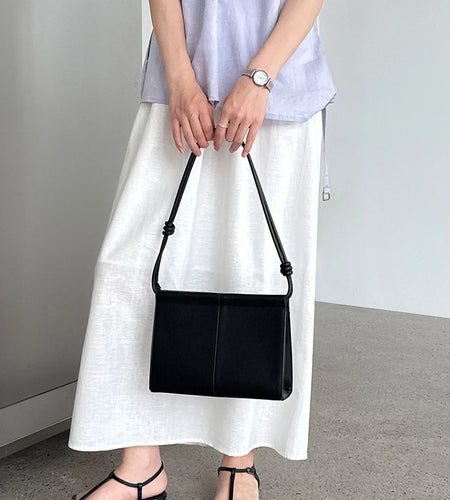 High Elastic Waist Red Linen Back Slit Elegant Straight Half-body Skirt Women Fashion Tide New Spring Autumn 2025 1DJ1283