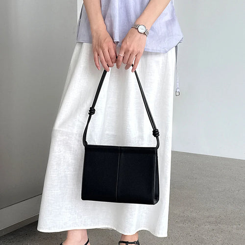 Load image into Gallery viewer, High Elastic Waist Red Linen Back Slit Elegant Straight Half-body Skirt Women Fashion Tide New Spring Autumn 2025 1DJ1283
