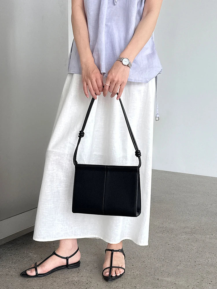 High Elastic Waist Red Linen Back Slit Elegant Straight Half-body Skirt Women Fashion Tide New Spring Autumn 2025 1DJ1283