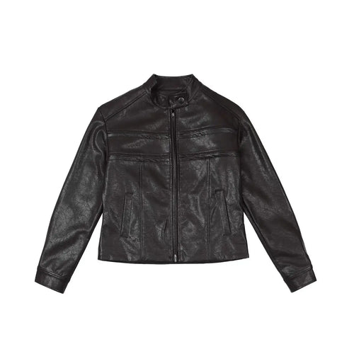 Load image into Gallery viewer, Autumn Harajuku Vintage Bomber Jacket Women Clothes Streetwear Casual Outwear 2025 Ropa Mujer Loose PU Coat Y2k Aesthetic Tops
