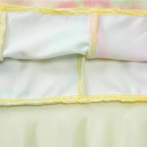 Load image into Gallery viewer, Off-shoulder Strapless Sexy Mini Dress For Women Robe Yellow Sleeveless Backless Ruffled Printed Club Dress Vestido
