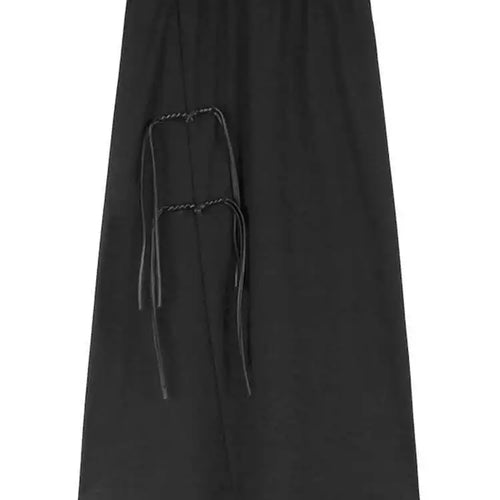 Load image into Gallery viewer, High Elastic Waist Black Irregular Tassels Elegant Half-body Skirt Women Fashion Tide New Spring Autumn 2025 1DH4883
