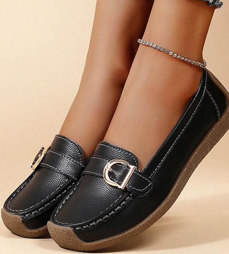 Woman Shoes 2025 New Low Heels Casual White Shoes Women's Loafers Slip On Elegant Flat Heel Zapatos De Mujer Soft Leather Flats