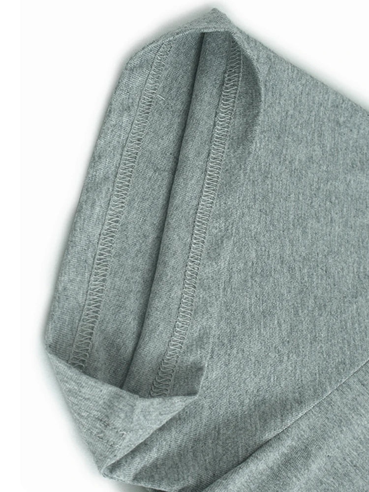 Women Gray Pleated Ruffles Big Size Elegant Midi Dress New Round Neck Short Sleeve Fashion Tide Spring Summer 2025 1DJ0927