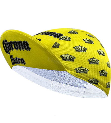 Breathable Cycling Cap Simple Cool Yellow Crown Men's And women's Road Bicycle Mountain Bike Helmet Lined Hat