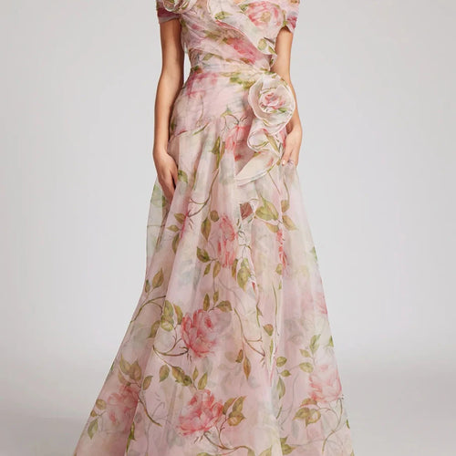 Load image into Gallery viewer, Solid Spliced Appliques Slimming Dresses For Women Slash Neck Short Sleeve High Waist Temperament Dress Female New
