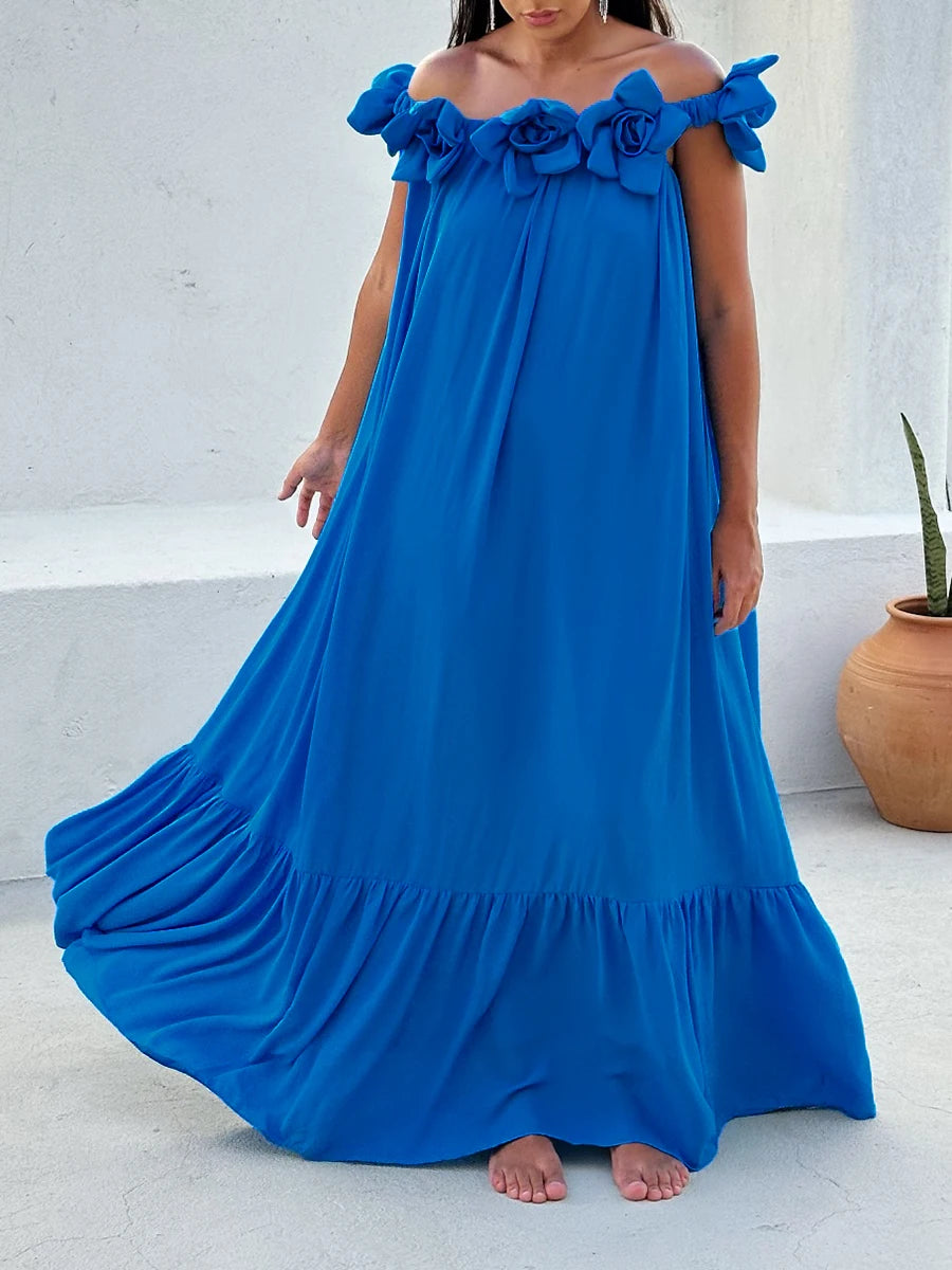 Solid Spliced Appliques Slimming Dresses For Women Slash Neck Sleeveless High Waist Temperament Dress Female New