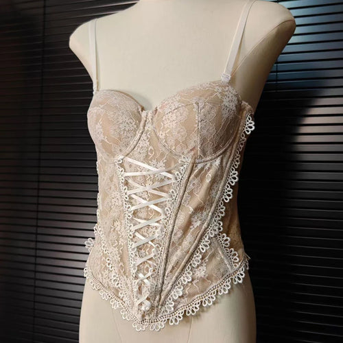 Load image into Gallery viewer, Solid Spliced Lace Up Slimming Vests For Women Square Neck Sleeveless Tinic Temperament Vest Female Fashion Style
