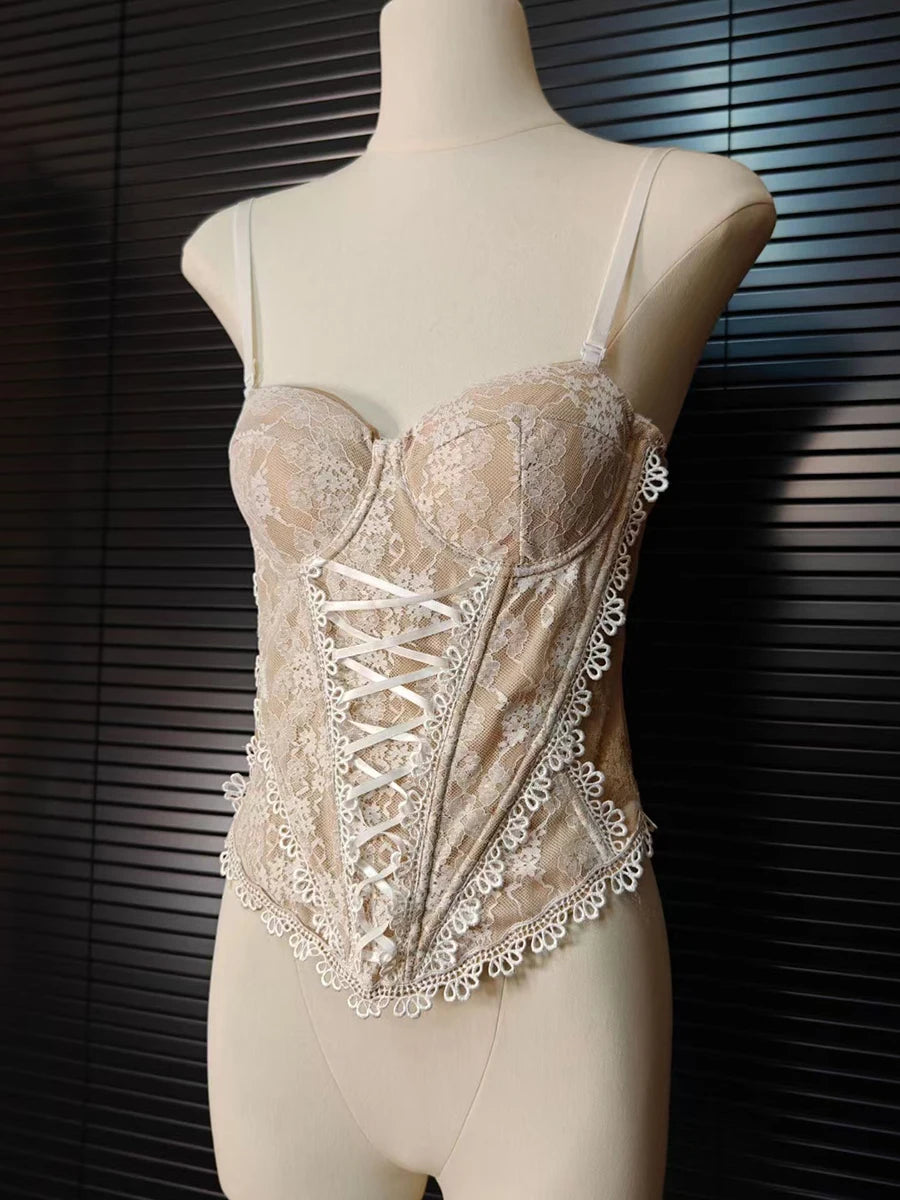 Solid Spliced Lace Up Slimming Vests For Women Square Neck Sleeveless Tinic Temperament Vest Female Fashion Style