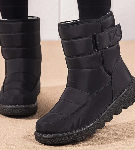 Women Boots 2025 Winter Shoes Woman Waterproof Snow Boots Winter Warm Fur Botas Mujer Korea Style Black Ankle Boots For Women