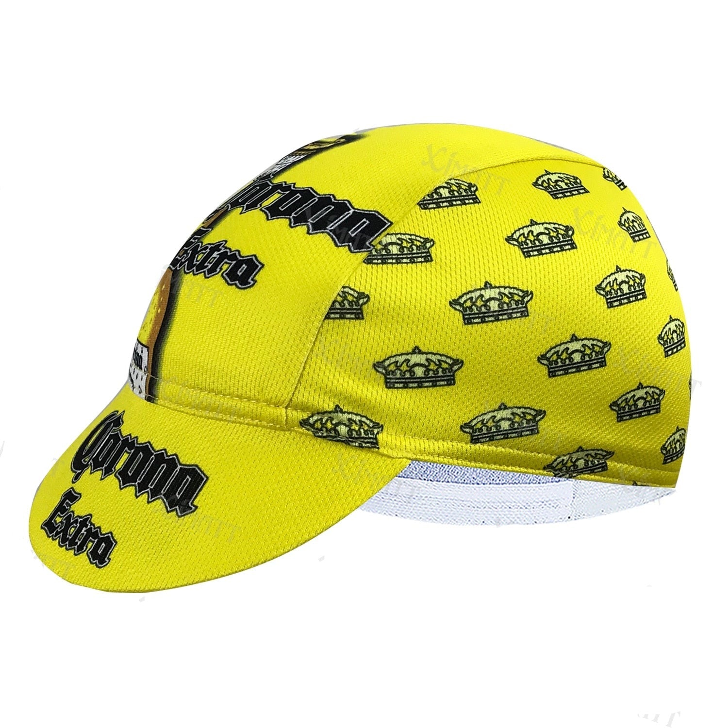 Breathable Cycling Cap Simple Cool Yellow Crown Men's And women's Road Bicycle Mountain Bike Helmet Lined Hat