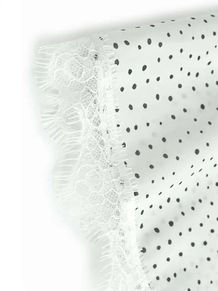 Women Gray Color-block Dot Big Size Long Elegant Dress New Round Neck Short Sleeve Fashion Spring Summer 2025  1DH6007