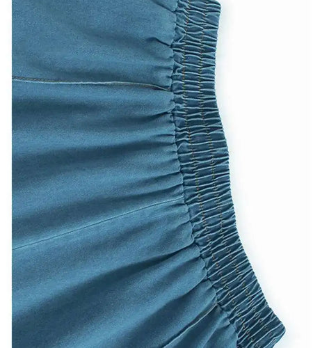 High Waist Dark Blue Denim Color-block Burr Wide Leg Jeans New Women Trousers Fashion Tide Spring Autumn 2025 1DH9651