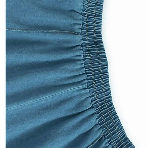 Load image into Gallery viewer, High Waist Dark Blue Denim Color-block Burr Wide Leg Jeans New Women Trousers Fashion Tide Spring Autumn 2025 1DH9651
