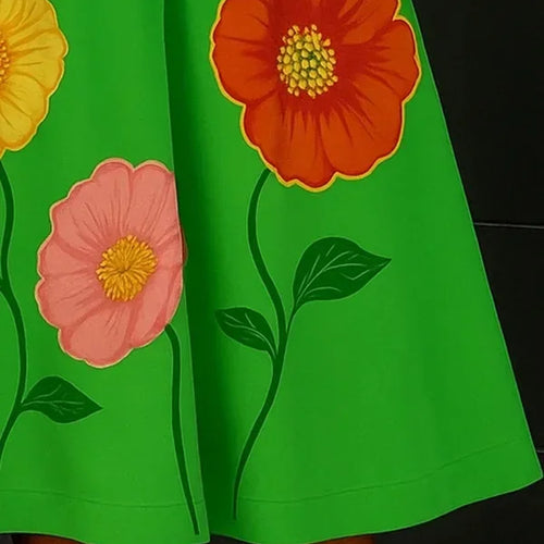 Load image into Gallery viewer, Summer Casual Flower Print A-line Flared Dresses for Womens Shorts Sleeves V-neck Woman Oversize Dresses 2025 New
