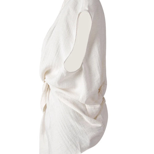 Load image into Gallery viewer, Women Black Irregular Pleated Knot Elegant Blouse New V-Neck Sleeveless Shirt Fashion Tide Spring Summer 2025 CPG3252
