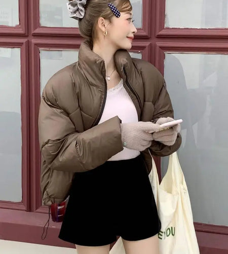 Korean Fashion Women Black High Waist Velvet Shorts Autumn And Winter Chic Lady Casual Brown Short Pant Simplicity Trend Popular