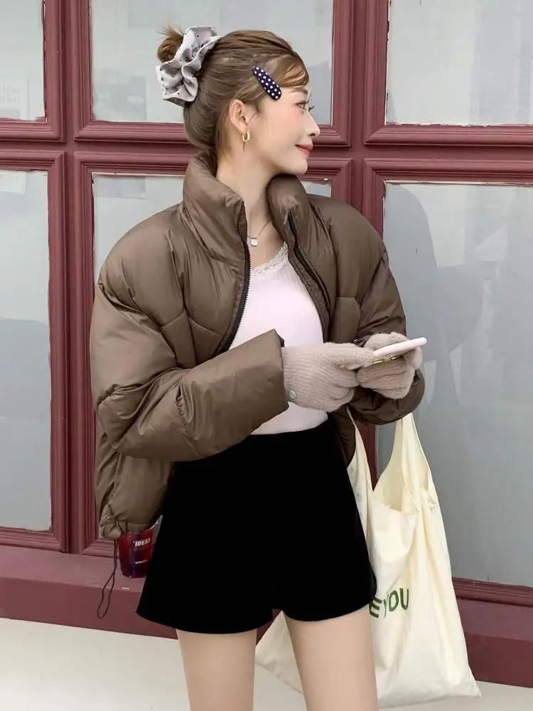 Korean Fashion Women Black High Waist Velvet Shorts Autumn And Winter Chic Lady Casual Brown Short Pant Simplicity Trend Popular