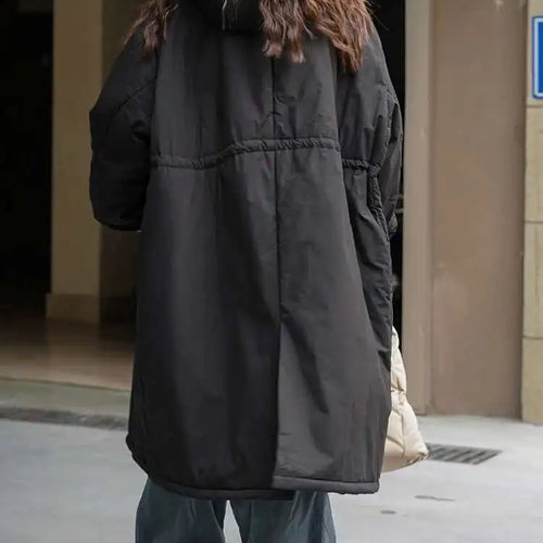 Load image into Gallery viewer, Purple Big Size Long Cotton-padded Coat Long Sleeve Loose Fit Women Parkas Fashion Tide New Autumn Winter 2025 1DH2804
