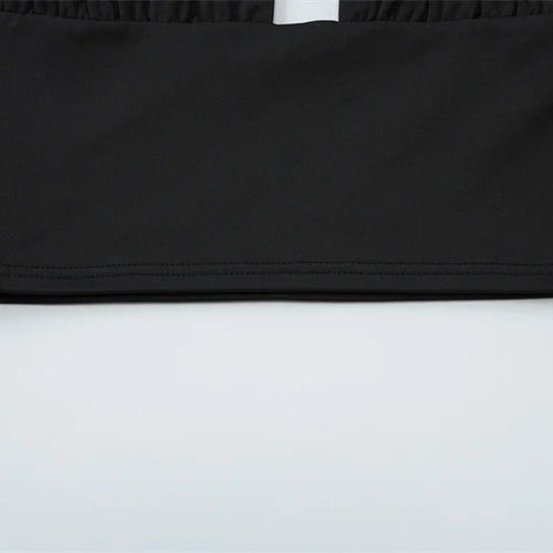 Load image into Gallery viewer, Elegant Summer 2 Piece Sets Women Metal Ring Crop Tops And Maxi Skirt Female Fashion Solid Lace-up Beach Two Piece Sets
