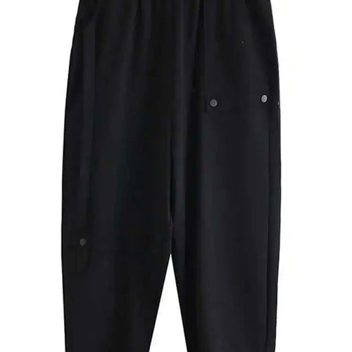 Load image into Gallery viewer, High Elastic Waist Black Button Long Harem Trousers New Loose Fit Pants Women Fashion Tide Spring Autumn 2025 1DE6299
