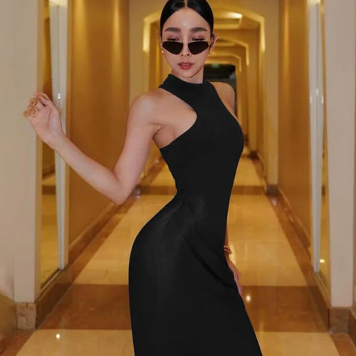 Load image into Gallery viewer, Women Sexy Party Club Evening Bodycon Sleeveless Long Dress Backless Soild Color Elegant Summer Dress
