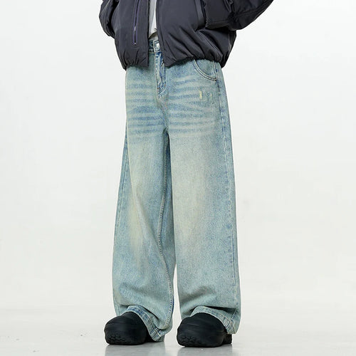 Load image into Gallery viewer, Men's Jeans New American Solid Color Style Cleanfit Loose Straight Wide Leg  Male Denim Pants Trendy Spring 2025 9W1374
