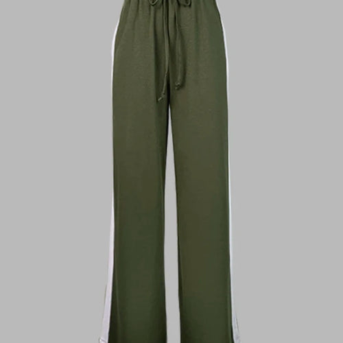 Load image into Gallery viewer, Striped Sweatpants for Women Loose Drawstring  Elasticity High Waist Casual Wide Leg Pants Trousers Clothes
