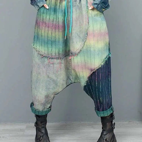 Load image into Gallery viewer, Big Size Denim Jacket Wide Leg Pants Two Piece Suit New Lapel Long Sleeve Women Fashion Tide Spring Autumn 2025 1DH6431
